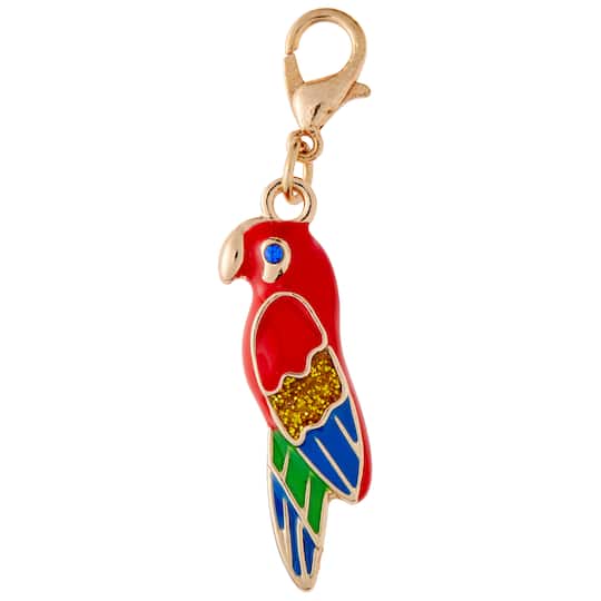 12 Pack: Charmalong™ Rhodium Parrot Charm by Bead Landing™